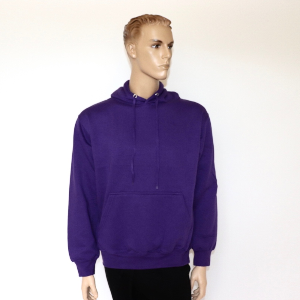 Purple Men's Heavy Blend Fleece Hooded Sweatshirt